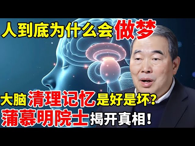 人为什么会做梦，做梦是大脑在清理记忆，做梦到底是好是坏？蒲慕明院士揭开真相