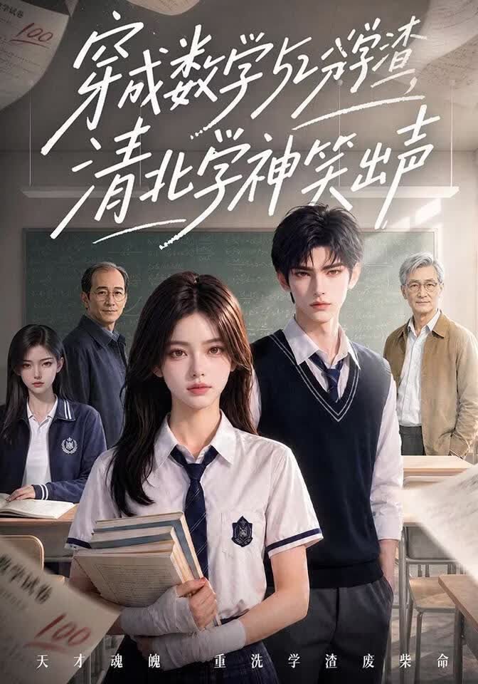 穿成数学52分学渣，清北学神笑出声封面图